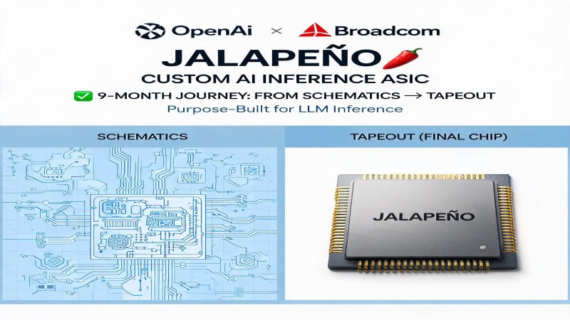 OpenAI and Broadcom Tape Out Custom Inference Chip Jalape&ntilde;o in 9 Months, Challenging NVIDIA Ecosystem