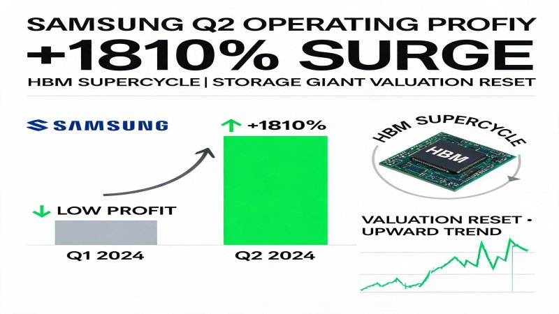Samsung Q2营业利润暴增1810%：HBM超级周期下的存储芯片巨头估值重构