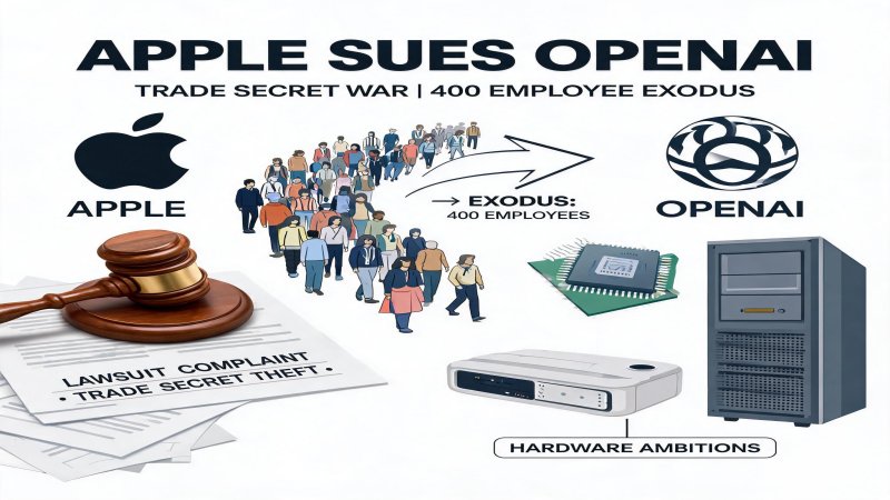 Apple Sues OpenAI: Hardware Ambitions and Trade Secret War Behind 400 Employee Exodus