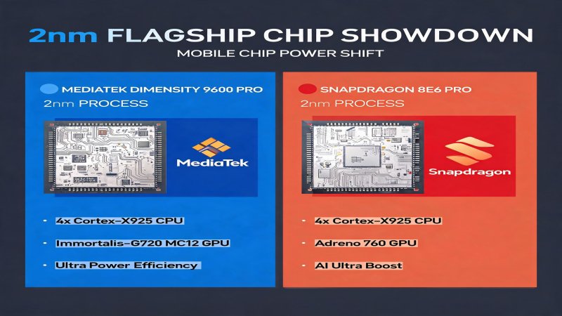 MediaTek天玑9600 Pro vs 骁龙8E6 Pro：2nm旗舰芯片架构对决与移动芯片权力转移