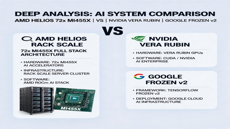 Deep Analysis of AMD Helios Rack-Scale AI System: 72x MI455X Full-Stack Architecture vs NVIDIA Vera Rubin and Google Frozen v2