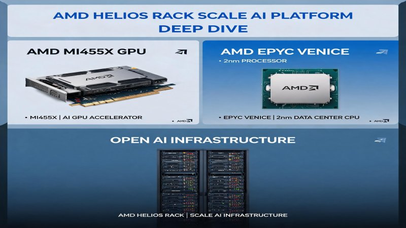 AMD Helios机架级AI平台深度解析：MI455X GPU与EPYC Venice 2nm的开放AI基础设施架构