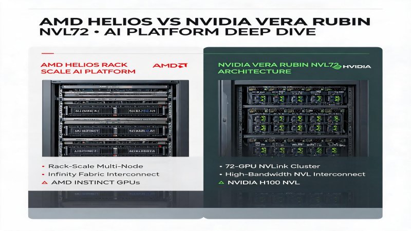 AMD Helios机架级AI平台与NVIDIA Vera Rubin NVL72架构深度对比